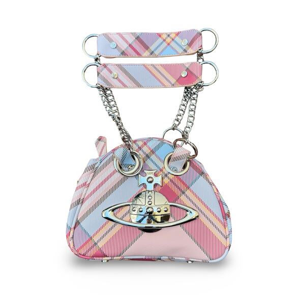 Vivienne Westwood Archive Orb Chain Plaid Bag - Picture 2 of 8